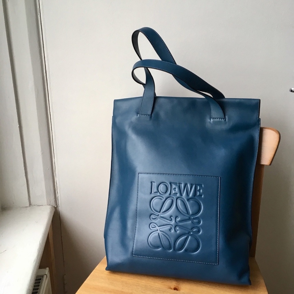 Loewe shopper tote in color INDIGO